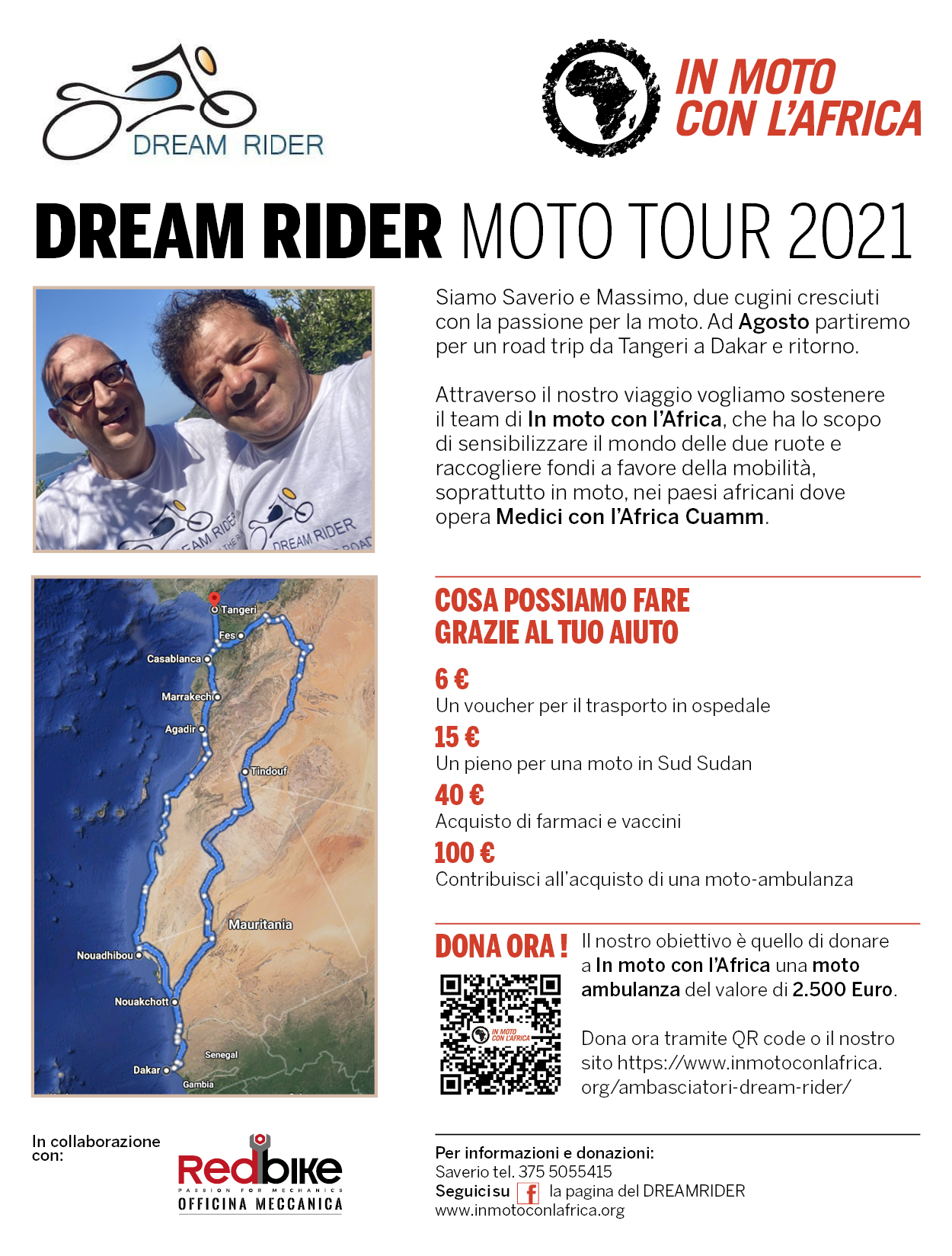 LOCANDINA in moto con l’Africa6